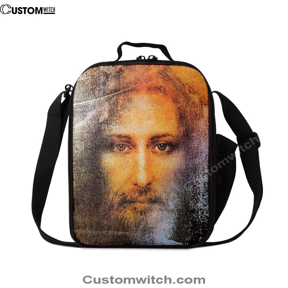 Jesus Christ Lunch Bag - Jesus Picture - Inspirational Gift For Pastor Priest, Christian Lunch Box For School, Picnic