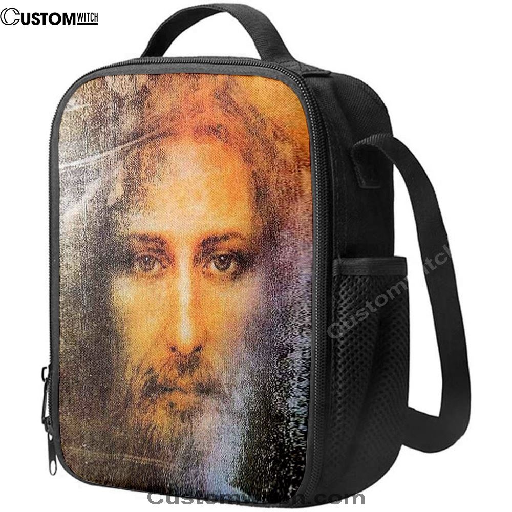 Jesus Christ Lunch Bag - Jesus Picture - Inspirational Gift For Pastor Priest, Christian Lunch Box For School, Picnic