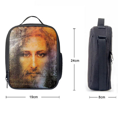 Jesus Christ Lunch Bag - Jesus Picture - Inspirational Gift For Pastor Priest, Christian Lunch Box For School, Picnic