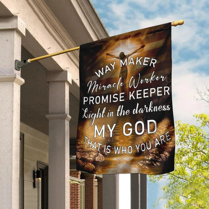 Jesus Christ My God That Is Who You Are House Flags, Christian Flag, Scripture Flag, Garden Banner