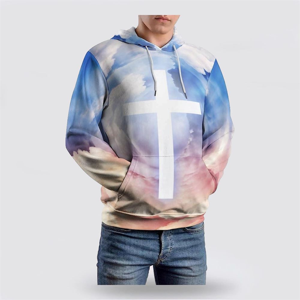 Jesus Christ One Nation Under God Veteran 3D Hoodies For Women Men, God 3D Printed Hoodie, Christian Apparel Hoodies