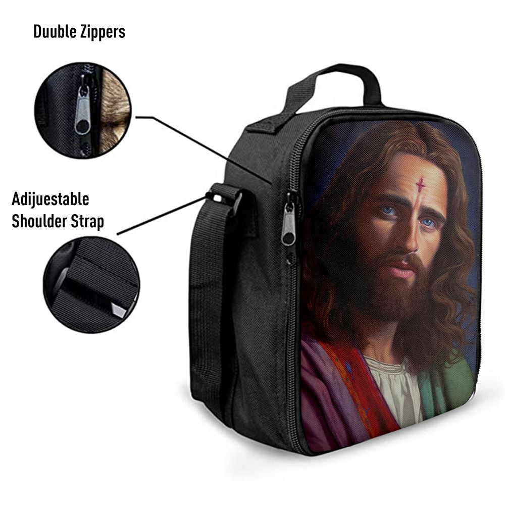 Jesus Christ Painting Lunch Bag, Christian Lunch Box For School, Picnic