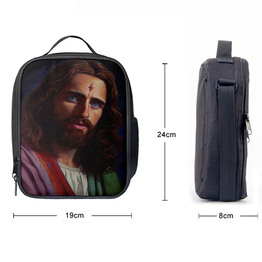 Jesus Christ Painting Lunch Bag, Christian Lunch Box For School, Picnic