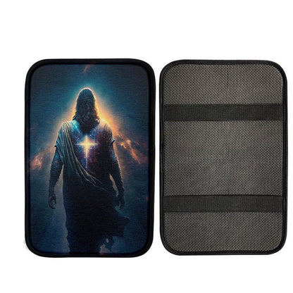 Jesus Christ Picture Art Car Center Console Cover, Christ Car Armrest Accessories