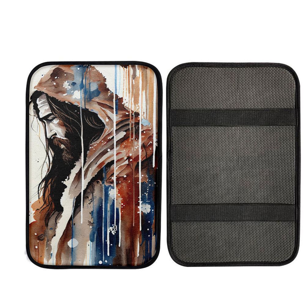 Jesus Christ Pictures Car Center Console Cover, Cross Car Interior Accessories