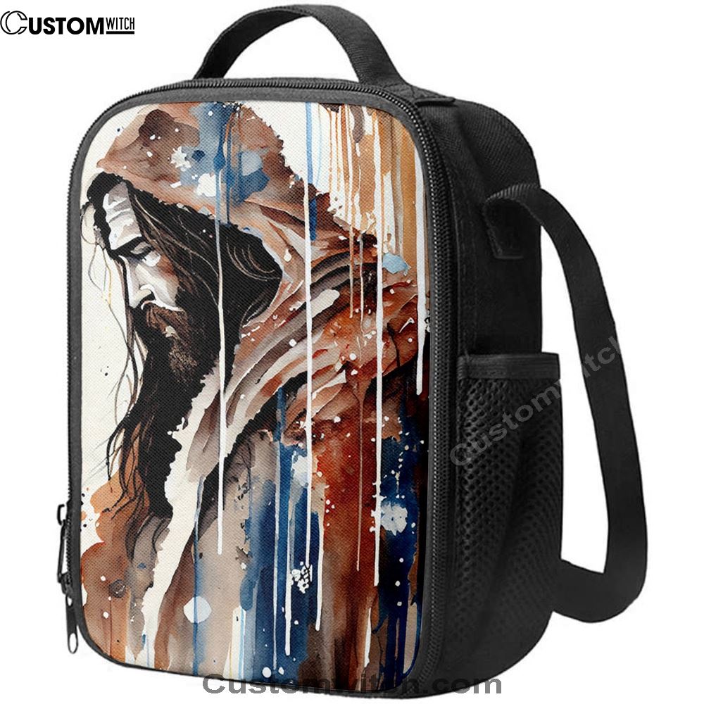 Jesus Christ Pictures Lunch Bag - Jesus Art, Christian Lunch Box For School, Picnic