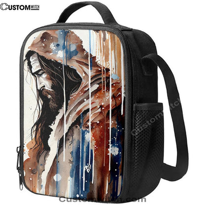 Jesus Christ Pictures Lunch Bag - Jesus Art, Christian Lunch Box For School, Picnic