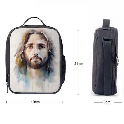 Jesus Christ Portrait Lunch Bag, Christian Lunch Box For School, Picnic
