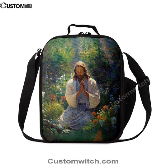 Jesus Christ Praying In The Garden Lunch Bag, Christian Lunch Box For School, Picnic