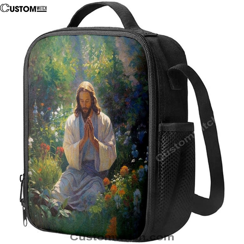 Jesus Christ Praying In The Garden Lunch Bag, Christian Lunch Box For School, Picnic