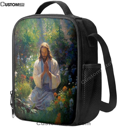 Jesus Christ Praying In The Garden Lunch Bag, Christian Lunch Box For School, Picnic