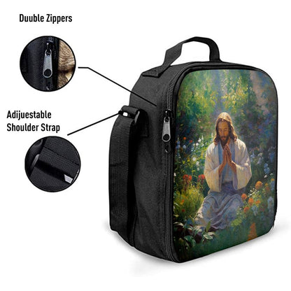 Jesus Christ Praying In The Garden Lunch Bag, Christian Lunch Box For School, Picnic