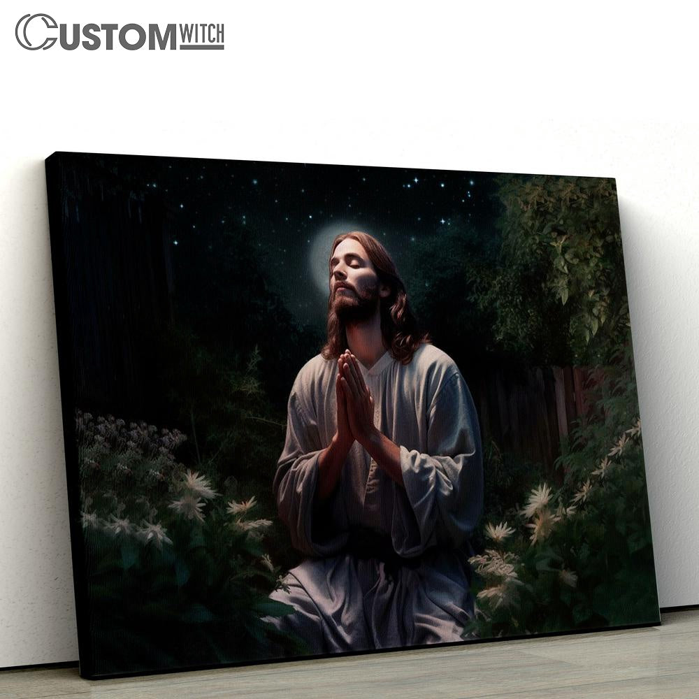 Jesus Christ Prays In The Gethsemane Canvas Prints - Jesus Christ Picture - Jesus Canvas Art