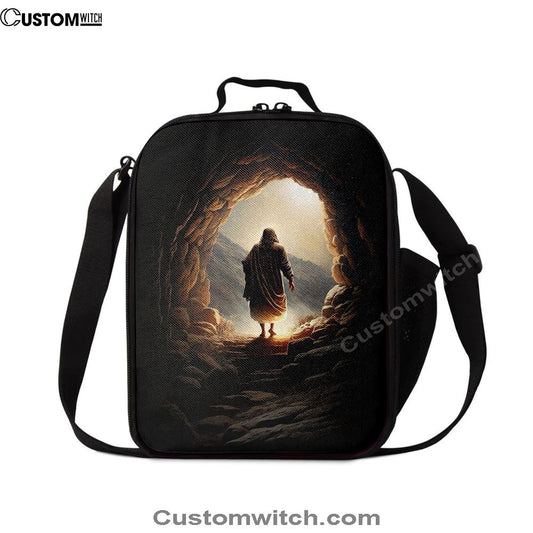 Jesus Christ Rises From Cave Lunch Bag, Christian Lunch Box For School, Picnic