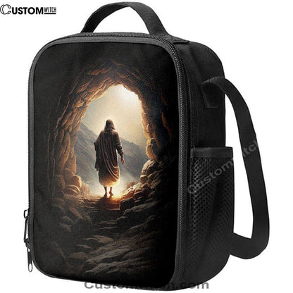 Jesus Christ Rises From Cave Lunch Bag, Christian Lunch Box For School, Picnic