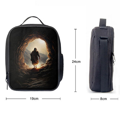 Jesus Christ Rises From Cave Lunch Bag, Christian Lunch Box For School, Picnic