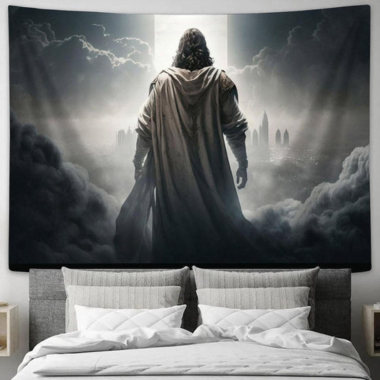 Jesus Christ Tapestry Pictures - Faith Art - Christian Tapestry Wall Art Decor