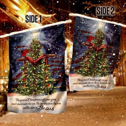 Jesus Christ The Greatest Gift Christmas Flag, Christian Christmas House Flag, Christmas Outdoor Decor Ideas