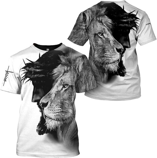 Jesus Christ The Lion King All Over Print 3D T-Shirt, Gift For Christian, Jesus Shirt