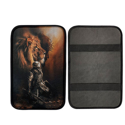 Jesus Christ The Lion Of Judah Warrior Of Christ Car Center Console Cover, Christ Car Armrest Accessories