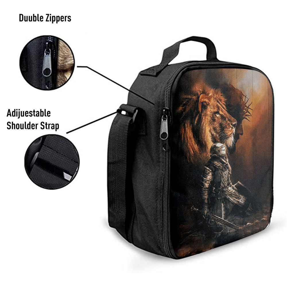 Jesus Christ The Lion Of Judah Warrior Of Christ Lunch Bag, Christian Lunch Box For School, Picnic