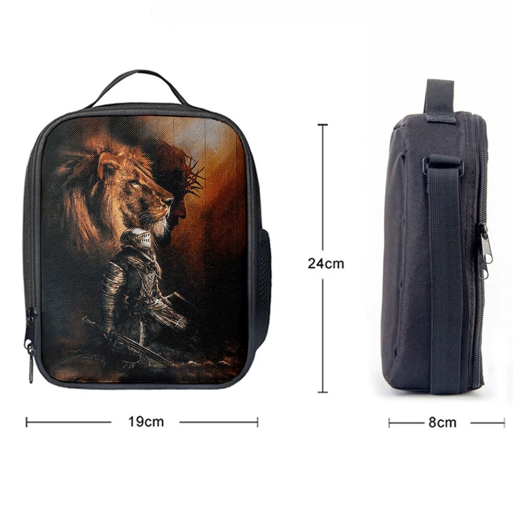 Jesus Christ The Lion Of Judah Warrior Of Christ Lunch Bag, Christian Lunch Box For School, Picnic