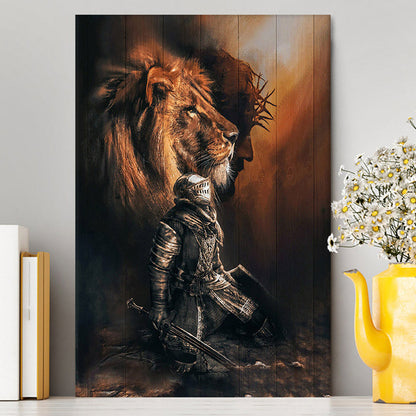 Jesus Christ The Lion Of Judah Warrior Of Christ Wall Art Canvas - Jesus Portrait Canvas Prints - Christian Wall Art