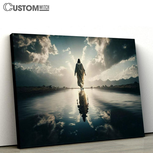 Jesus Christ Walks On The Water Canvas Pictures - Faith Art - Christian Canvas Wall Art Decor
