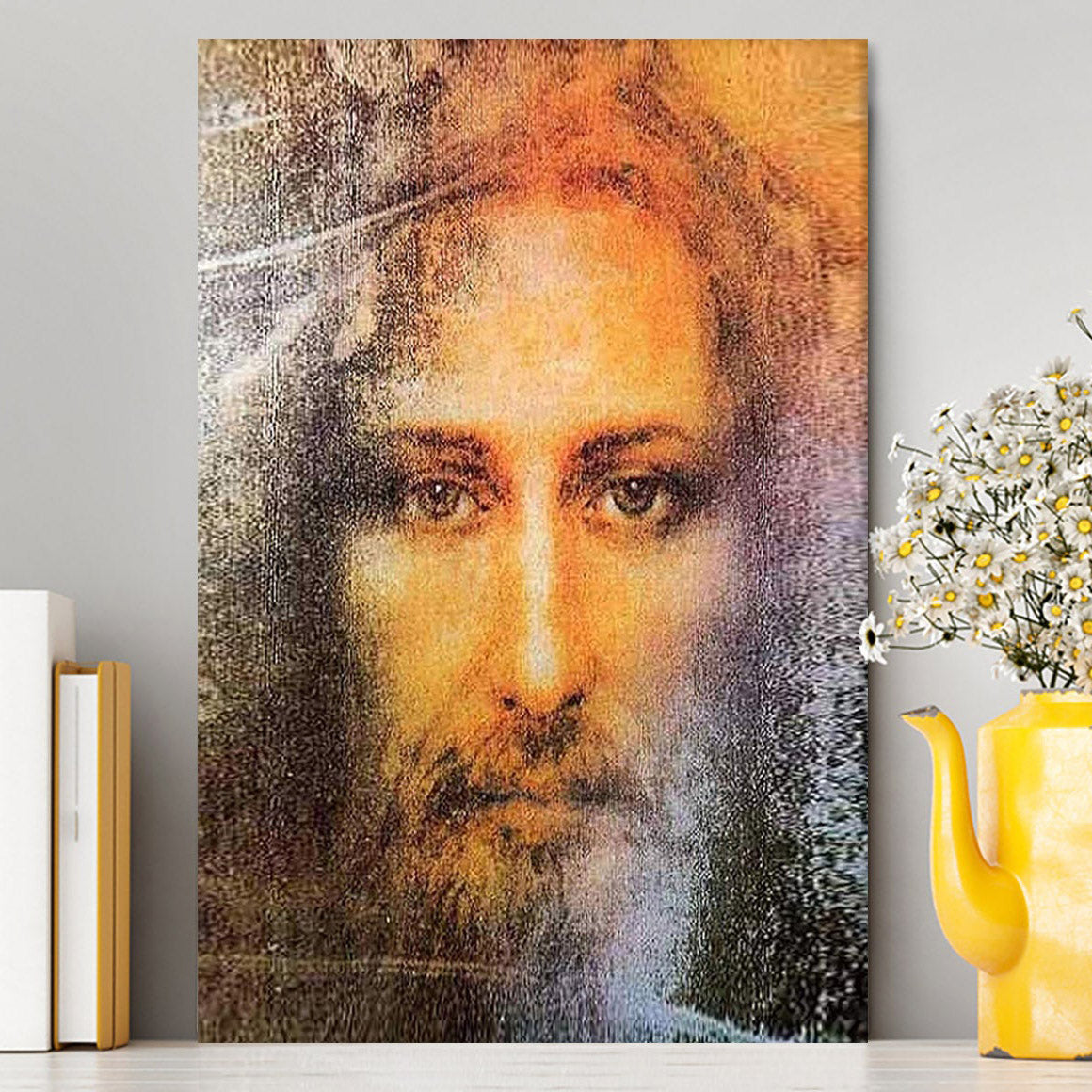 Jesus Christ Wall Art - Jesus Picture - Inspirational Gift For Pastor Priest - Christian Canvas Wall Art Decor