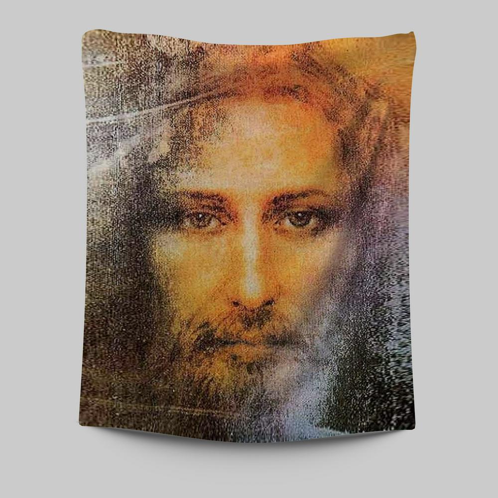 Jesus Christ Wall Art - Jesus Picture - Inspirational Gift For Pastor Priest - Christian Tapestries Wall Art Decor