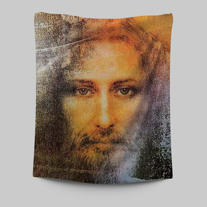 Jesus Christ Wall Art - Jesus Picture - Inspirational Gift For Pastor Priest - Christian Tapestries Wall Art Decor