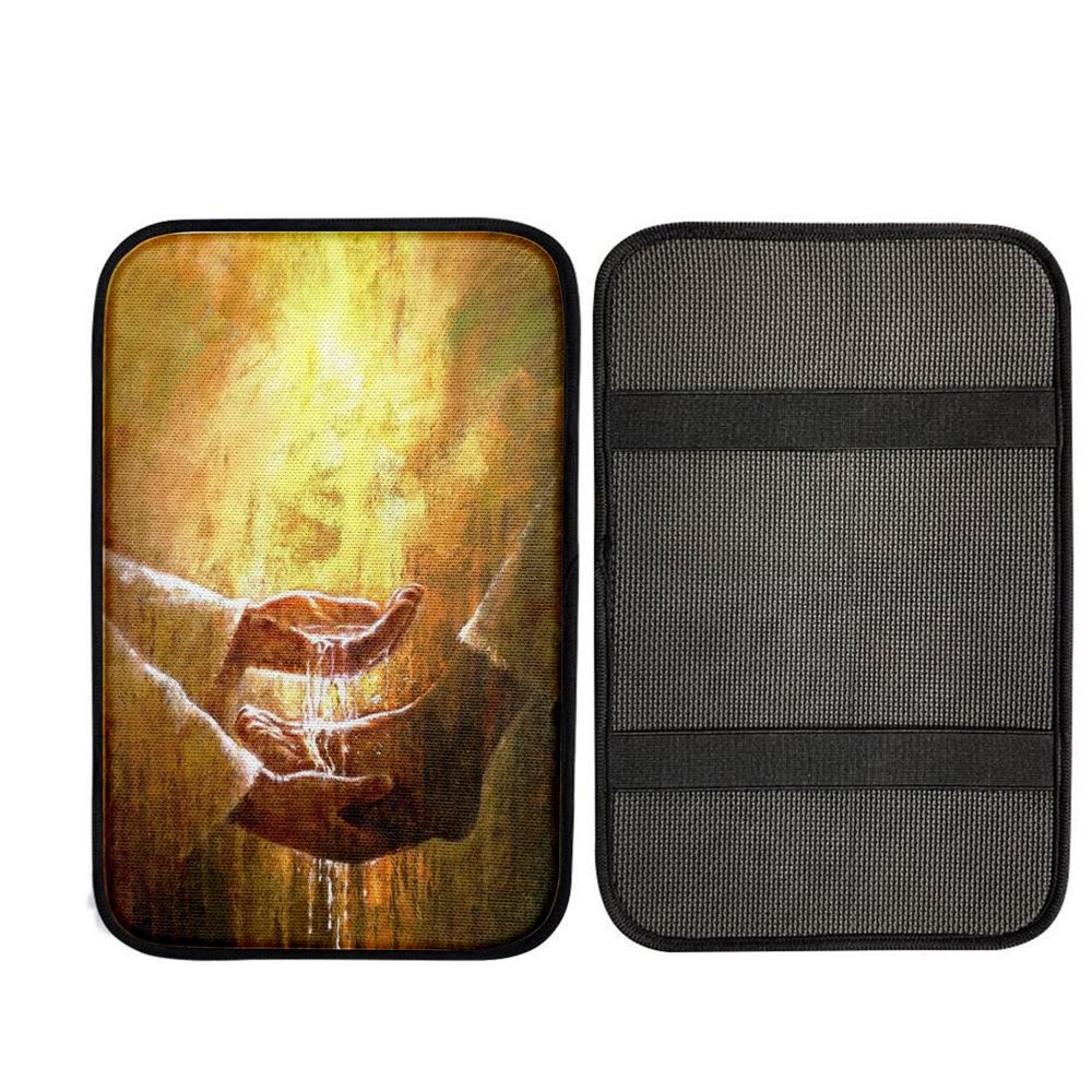 Jesus Christ Washing The Foot Of Disciples Car Center Console Cover, Christ Car Armrest Accessories