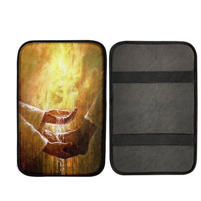 Jesus Christ Washing The Foot Of Disciples Car Center Console Cover, Christ Car Armrest Accessories