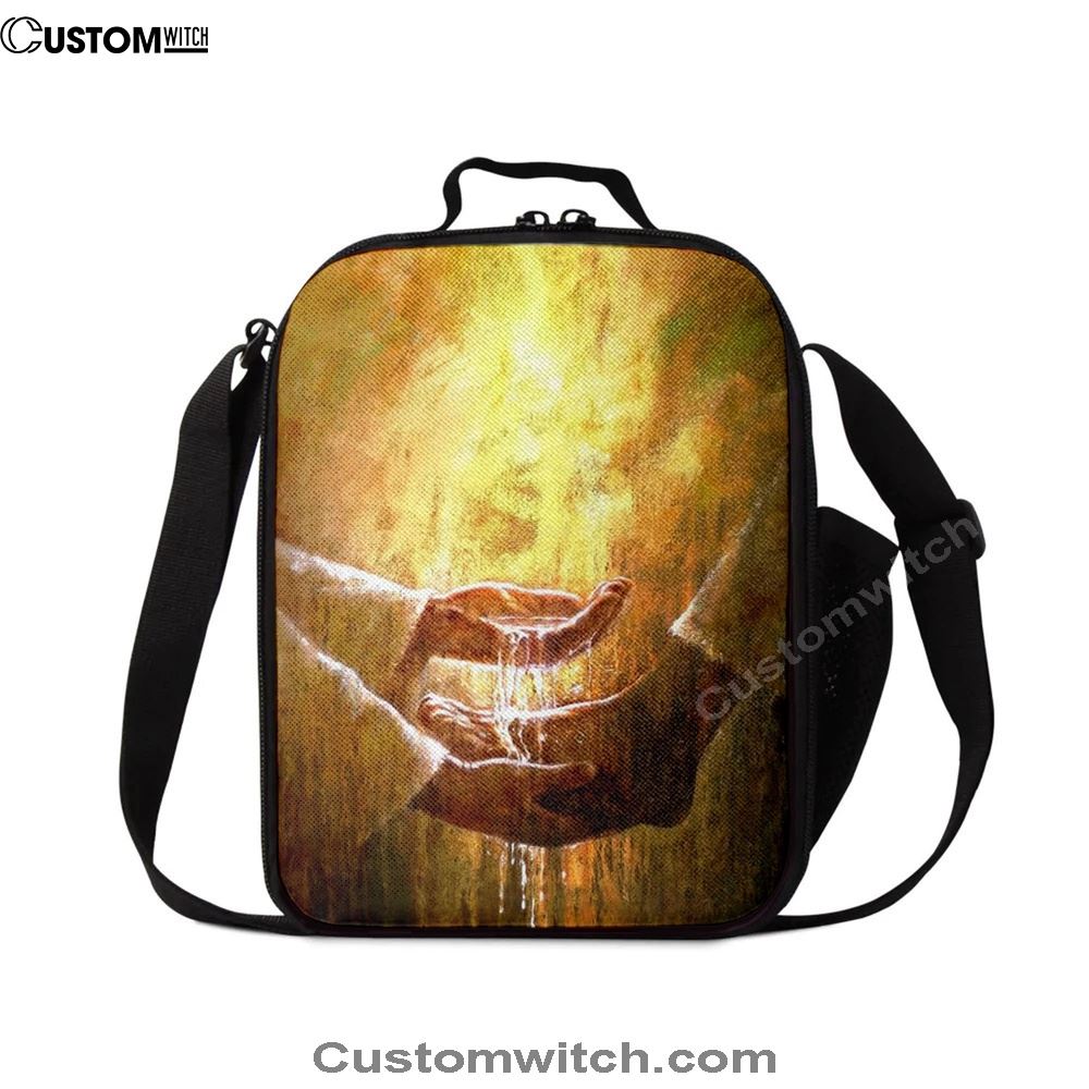 Jesus Christ Washing The Foot Of Disciples Lunch Bag, Christian Lunch Box For School, Picnic