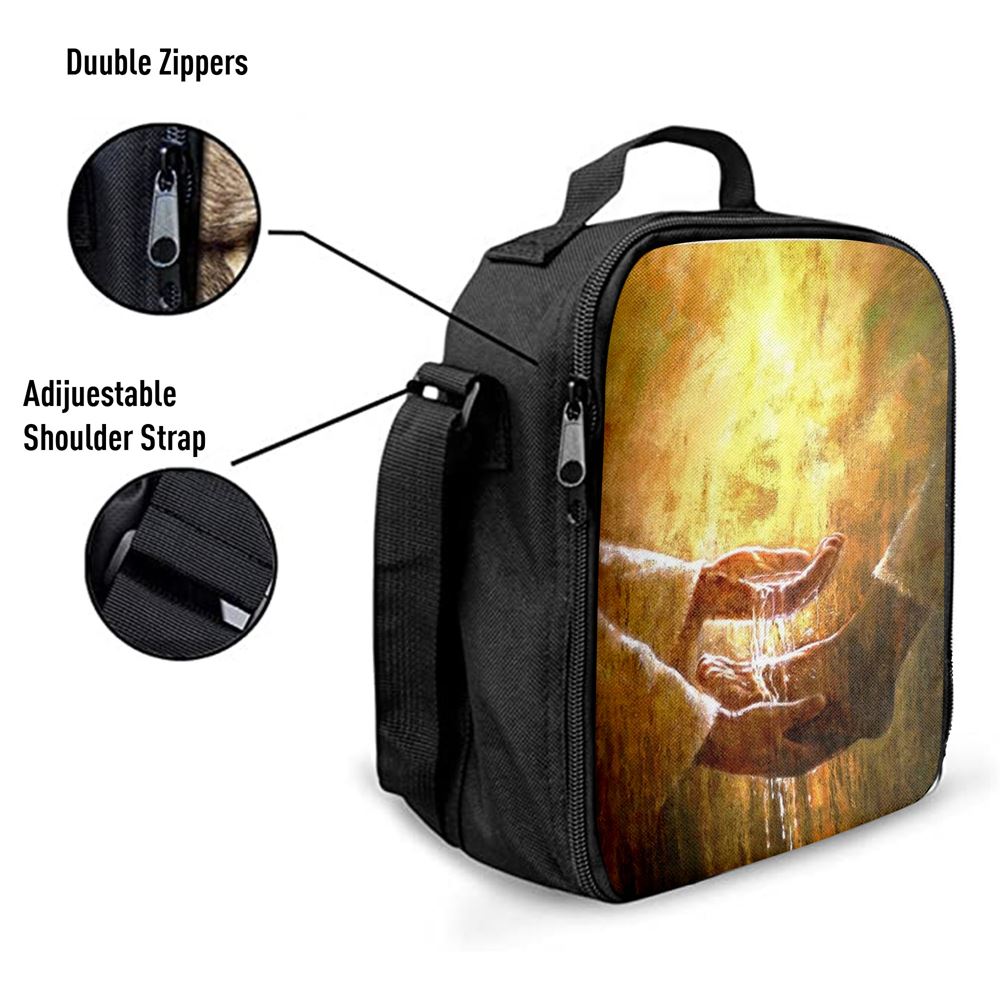 Jesus Christ Washing The Foot Of Disciples Lunch Bag, Christian Lunch Box For School, Picnic