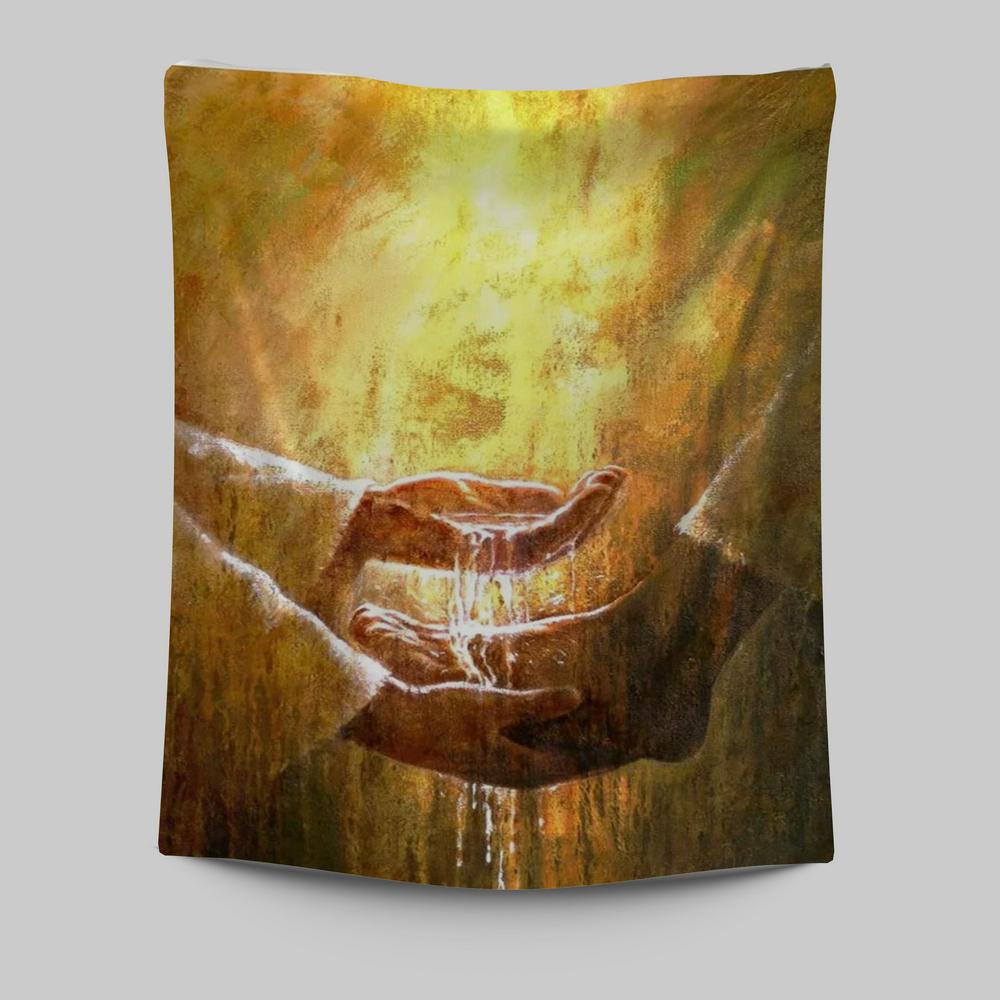 Jesus Christ Washing The Foot Of Disciples Tapestry Prints - Jesus Christ Tapestry Art - Christian Wall Decor