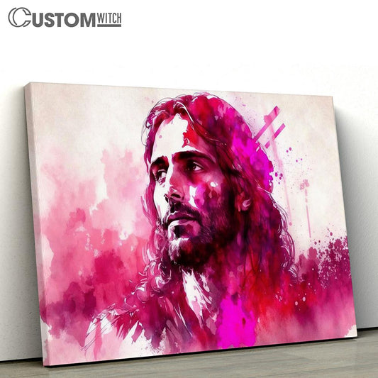 Jesus Christ Watercolor Canvas Pictures - Faith Art - Christian Canvas Wall Art Decor