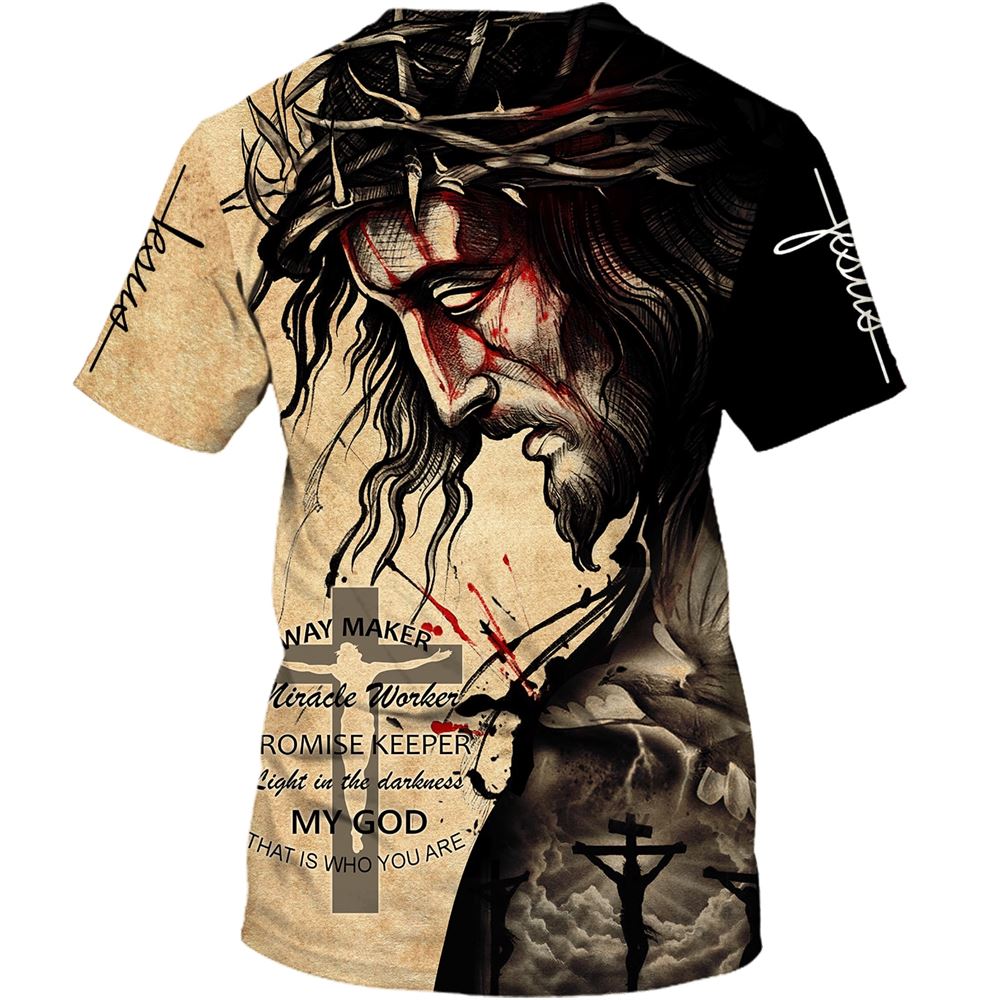 Jesus Christ Way Maker Miracle Worker All Over Print 3D T-Shirt, Gift For Christian, Jesus Shirt