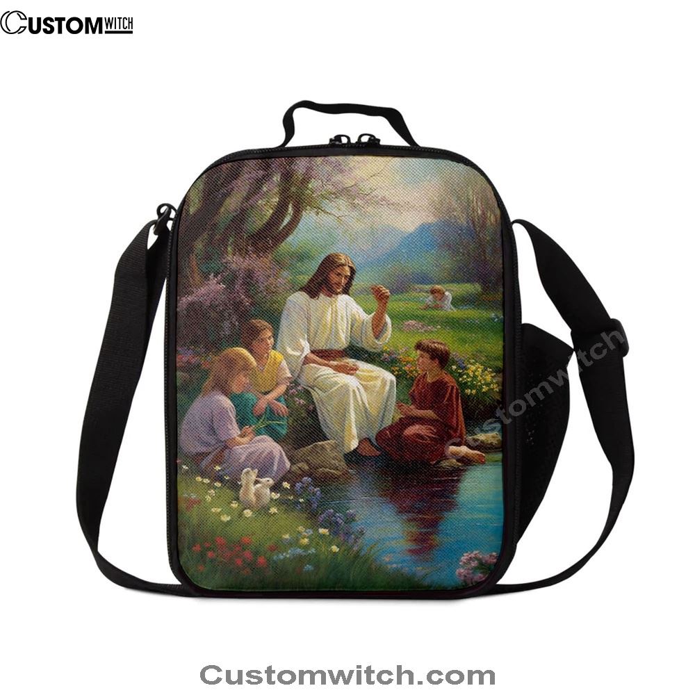 Jesus Christ With Children Lunch Bag, Christian Lunch Box For School, Picnic