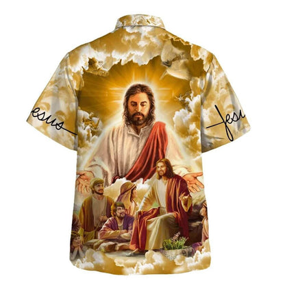 Jesus Christ With His Disciples Hawaiian Shirt For Men, Christian Hawaiian Shirt, Gift For Christian
