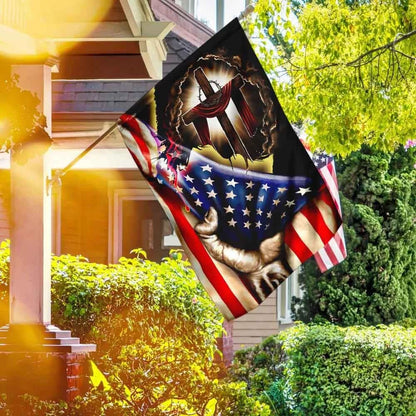 Jesus Christian American House Flags, Christian Flag, Scripture Flag, Garden Banner
