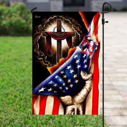 Jesus Christian American House Flags, Christian Flag, Scripture Flag, Garden Banner