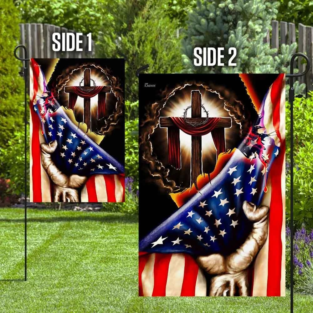 Jesus Christian American House Flags, Christian Flag, Scripture Flag, Garden Banner