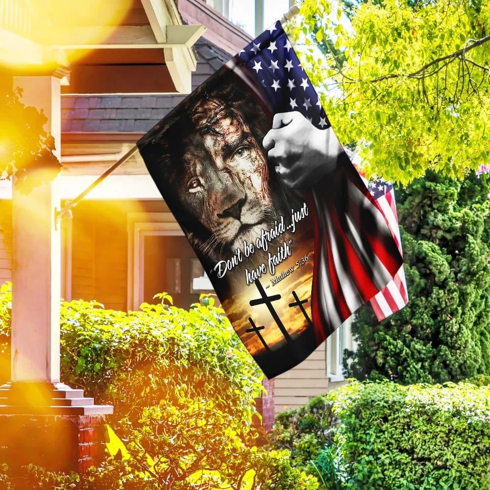 Jesus Christian Just Have Faith House Flags, Christian Flag, Scripture Flag, Garden Banner