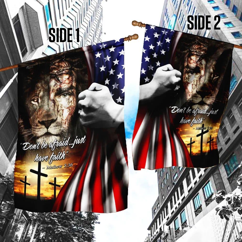 Jesus Christian Just Have Faith House Flags, Christian Flag, Scripture Flag, Garden Banner