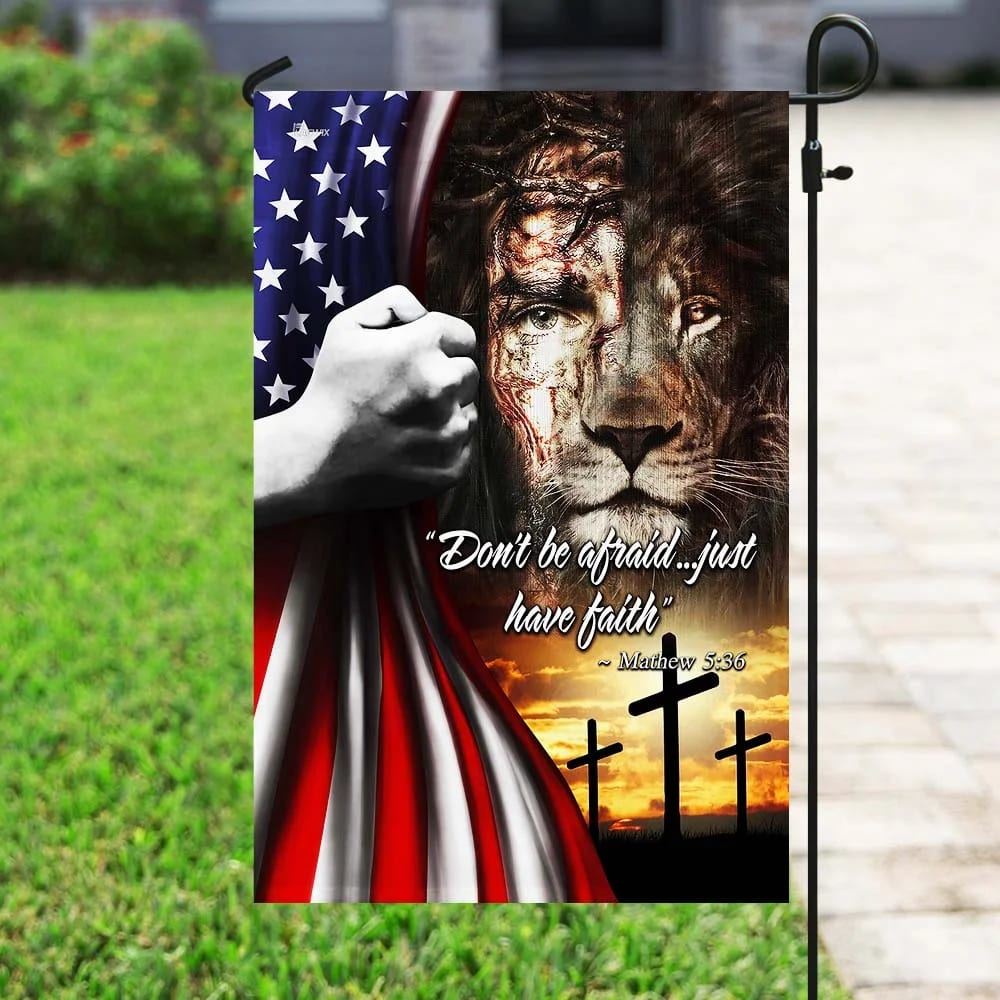 Jesus Christian Just Have Faith House Flags, Christian Flag, Scripture Flag, Garden Banner