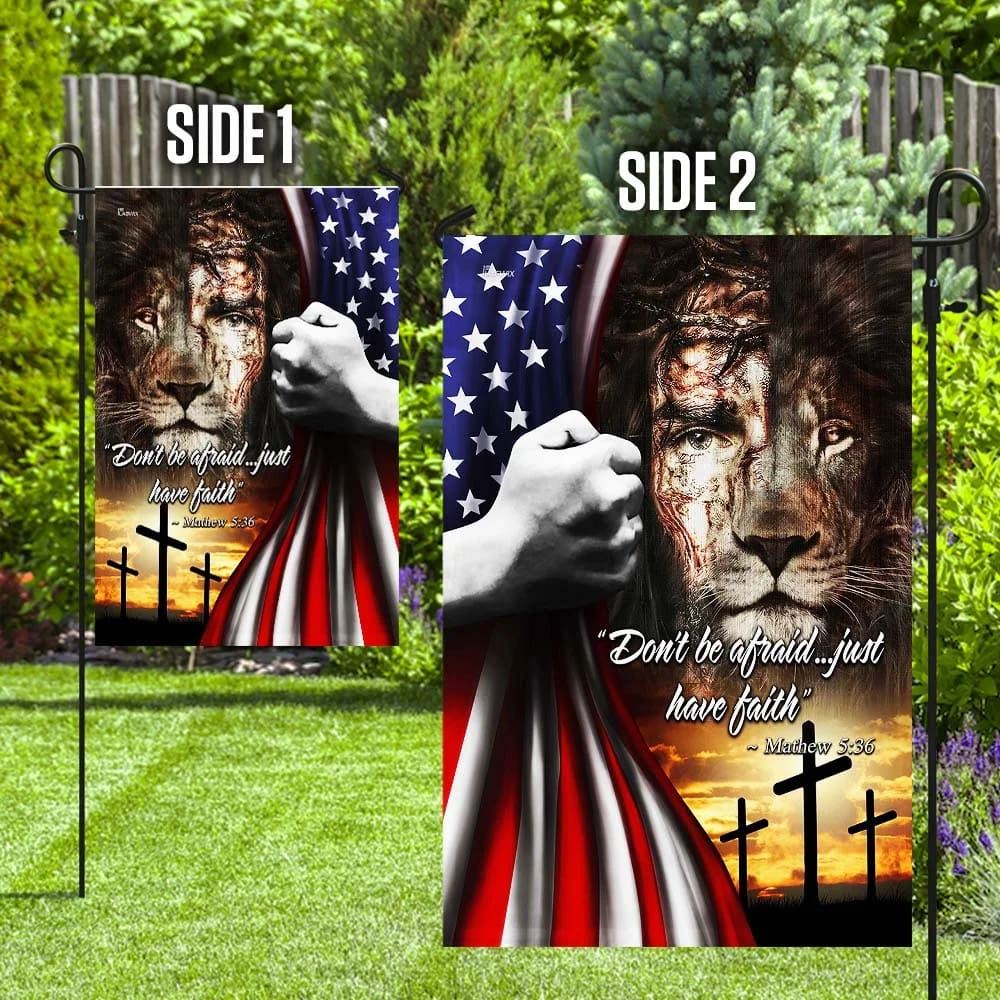 Jesus Christian Just Have Faith House Flags, Christian Flag, Scripture Flag, Garden Banner
