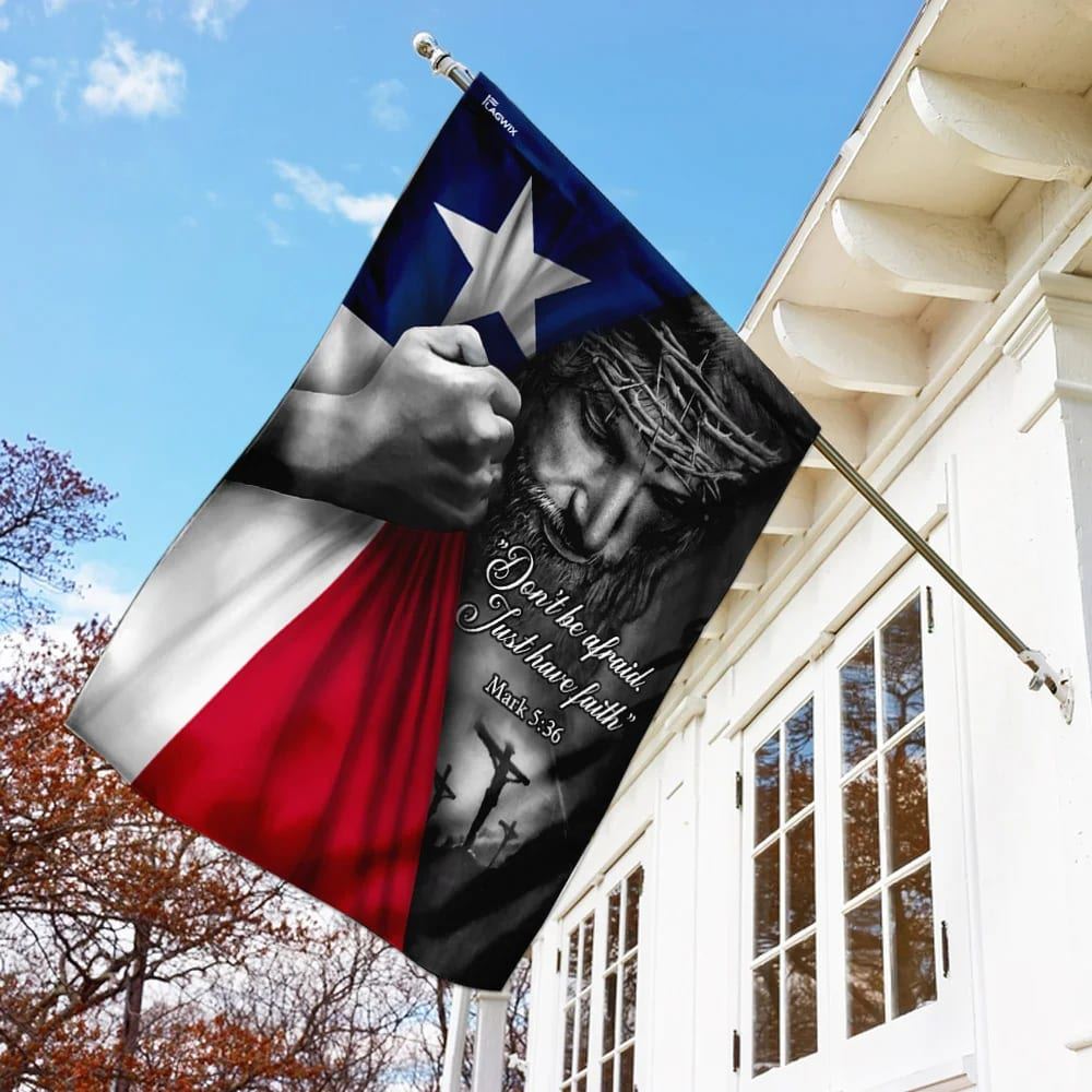 Jesus Christian Texas House Flags, Christian Flag, Scripture Flag, Garden Banner