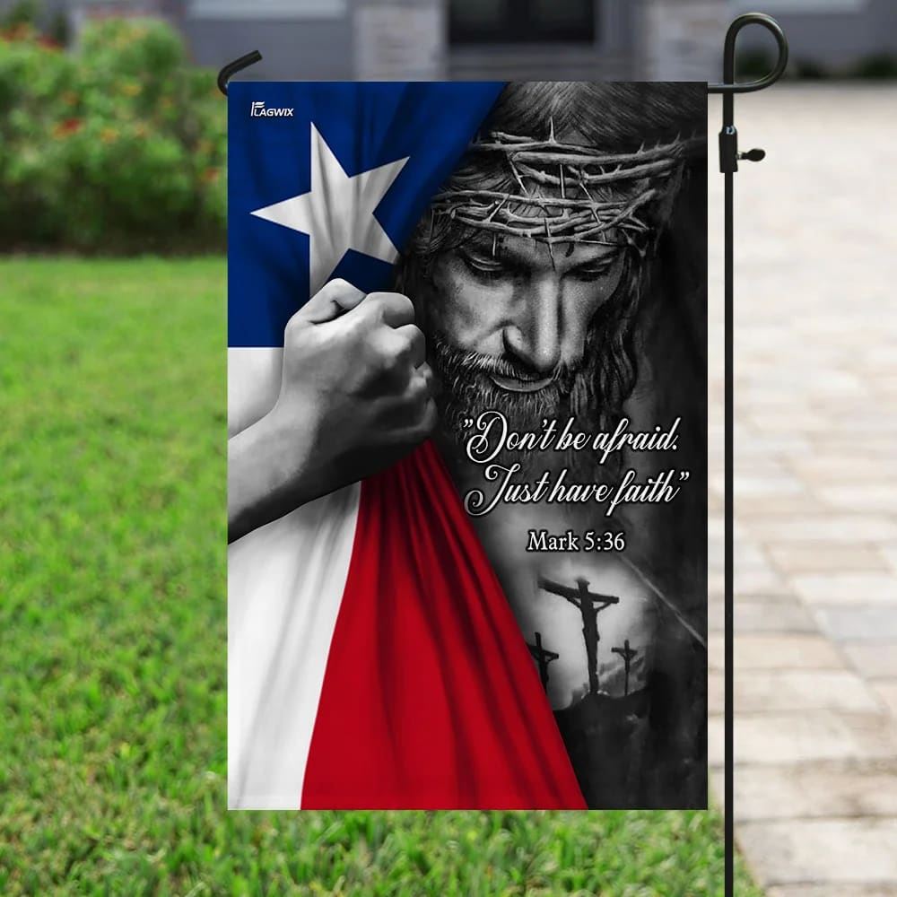 Jesus Christian Texas House Flags, Christian Flag, Scripture Flag, Garden Banner
