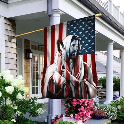 Jesus Christian U S House Flags, Christian Flag, Scripture Flag, Garden Banner